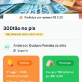 Gordin da rifa 0,20 centavos pra 300$