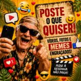 Grupo de vídeos e imagens sem frescura sendo engraçado